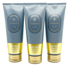 3-Pack Bath  Body Works BLACK TEA Aromatherapy Hyaluronic Acid Body Cream 8 oz