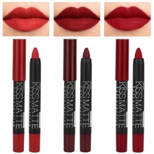 evpct 3Pcs Dark Red Lip Liner Pencil Set, Deep 3 Count Pack of 1 , 10 11 18