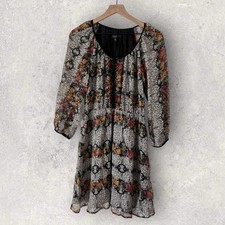 Anthropologie Sanctuary Boho Paisley Floral Button Front Dress Size XS