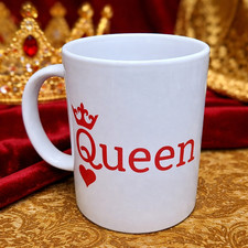Queen of Hearts Poker Themed Wife Girlfriend Gift Coffee Mug 12 or 15 oz Size