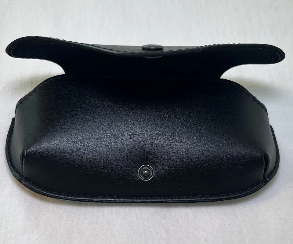 Gafas de sol Carrera NEGRAS de imitación de cuero envolventes a presión ¡¡SOLO ESTUCHE!!! Foto 4 de 4