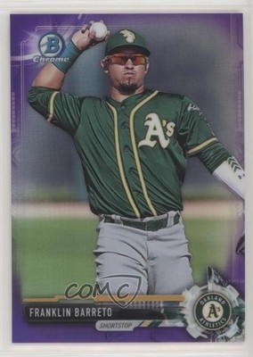 2017 Bowman Chrome Prospects Purple Refractor Franklin Barreto Rookie RC 2l4