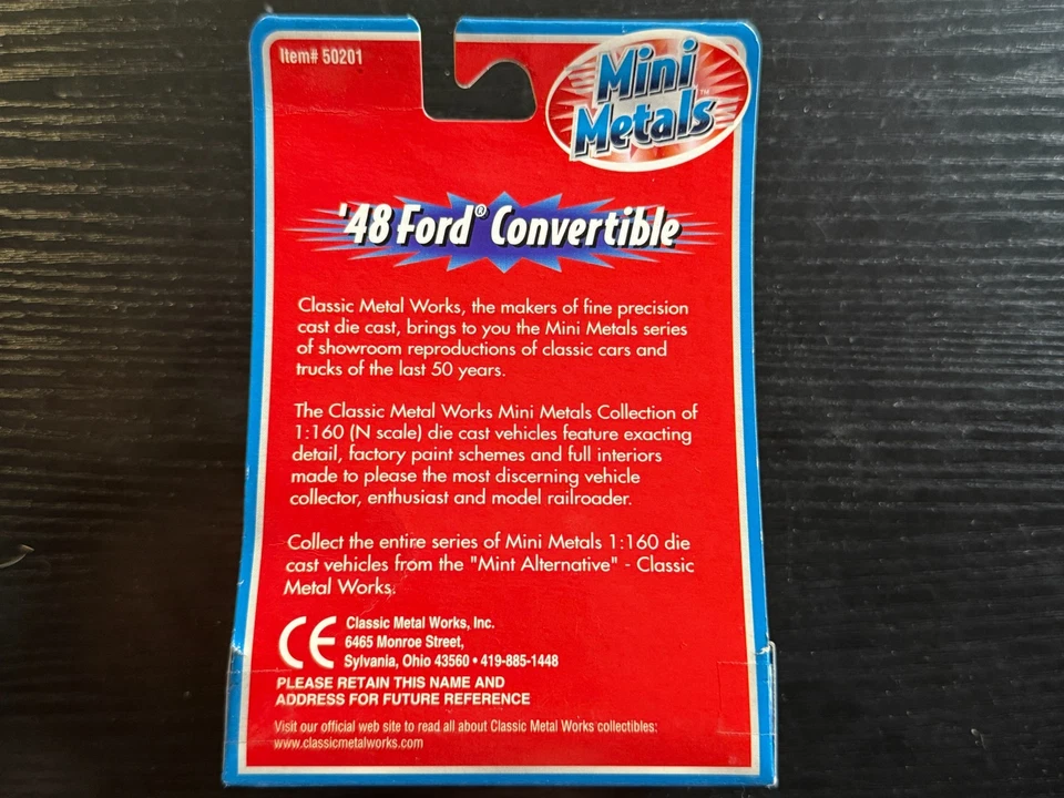 N Scale Mini Metals - CMW #50201 - '48 Ford Convertible - ME3923 - Image 3 of 3