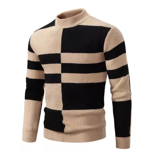 Men's New and Winter Casual Warm Neck Sweater Knit Pullover Autumn Tops Sweater - Picture 11 of 41