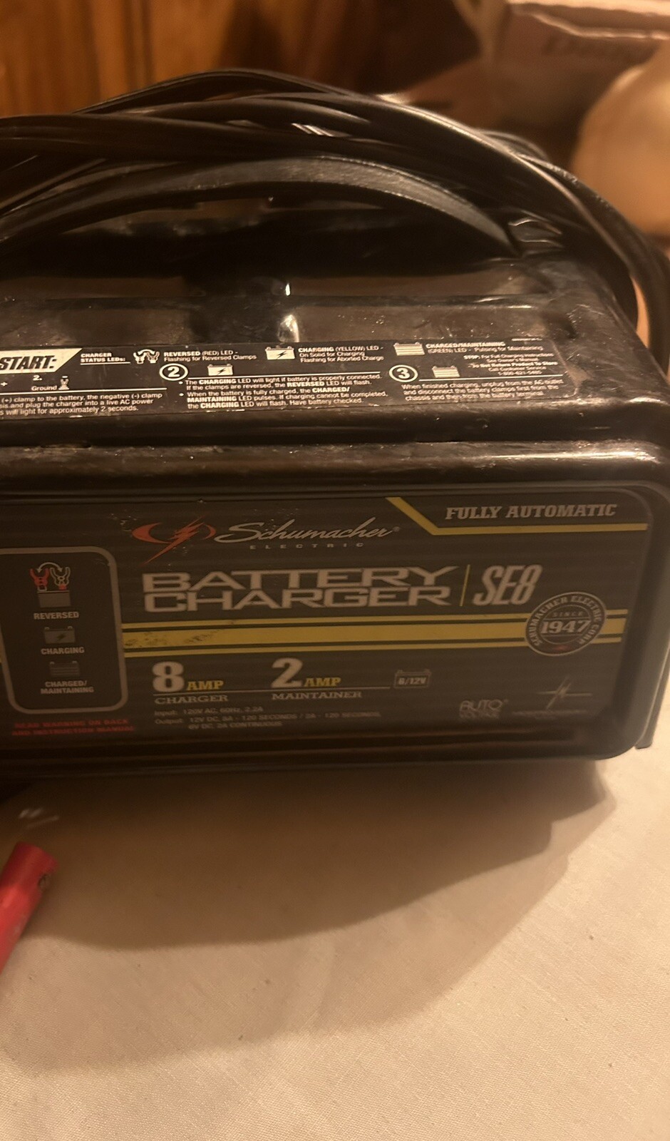 Schumacher SC1361 2AMP Fully Automatic Battery Charger/Engine Starter