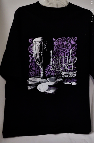 Lamb of God 2007 2XL Sacrament Concert Tour Cotton Not Tagged Preowned T-Shirt - Picture 1 of 6