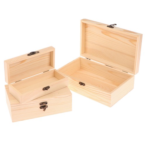 Rectangular Wooden Storage Box Organizer Wooden Storage Case Storage