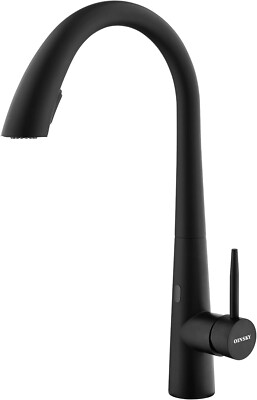 Matte Black Touchless Kitchen Faucet Smart Kitchen Faucet w/ Pull Down Sprayer