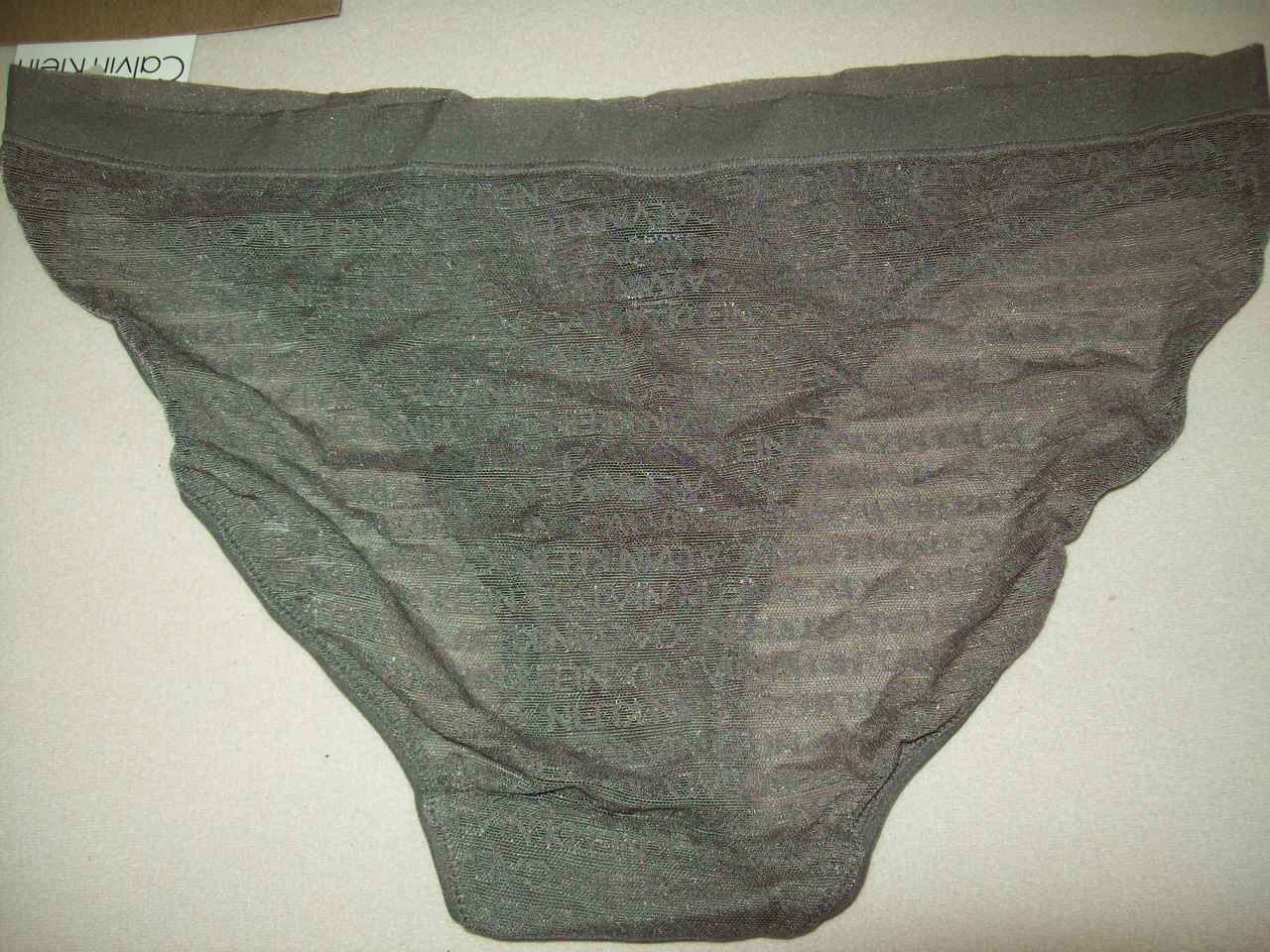 NWT CALVIN KLEIN NYLON elastane LOGO BIKINI PANTIES SHEER F3477 5FR M image 2