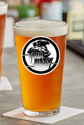 Thin Lizzy  - Rock and Roll - 16oz Pint Beer Glass Seltzer Barware Tea Soda 25