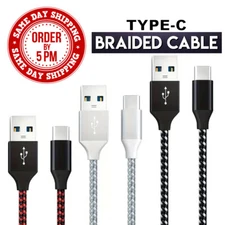 3x USB-C to USB-C Cable Fast Charger Type C Charging Cord Data SYNC 1/3/6/10 Ft
