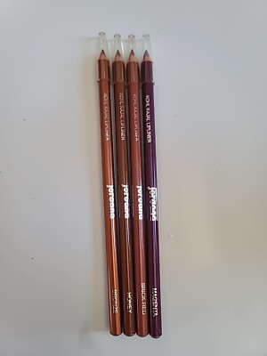 JORDANA Kohl Kajal Full Size Lip Liners Set of 4 Magenta Honey Bronze Brick Red
