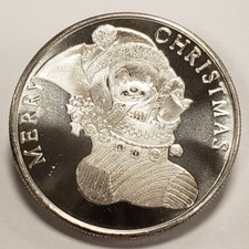 2000 1 oz .999 Silver Round of Christmas Past - Puppy in Stocking - SKU-F4109 85.05 per troy oz