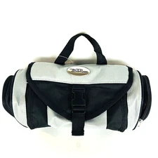 Bella Russo Toiletry Bag Black Gray Shaving Makeup Travel Bag 6 Pockets Hook NWT