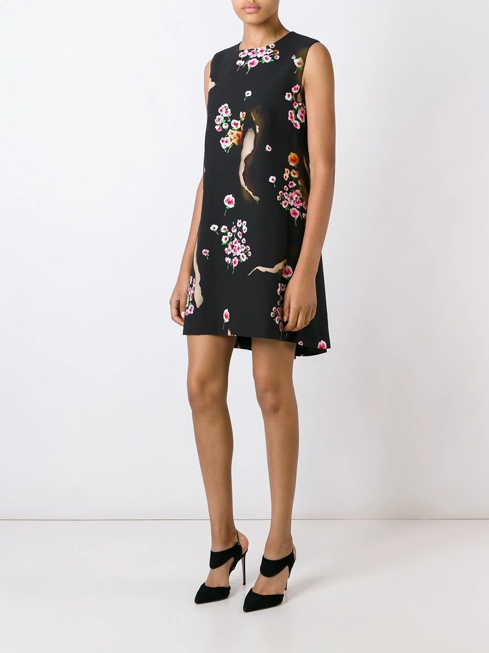 CLEARANCE NWT MOSCHINO Printed Burned Effect Crepe Mini Dress US12 IT46~ $1050