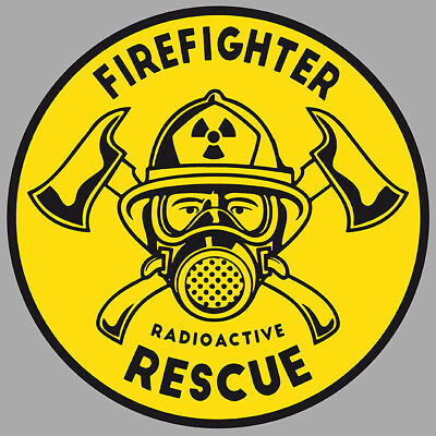 Radioactive sign fireman logo  danger  biohazard zombie  