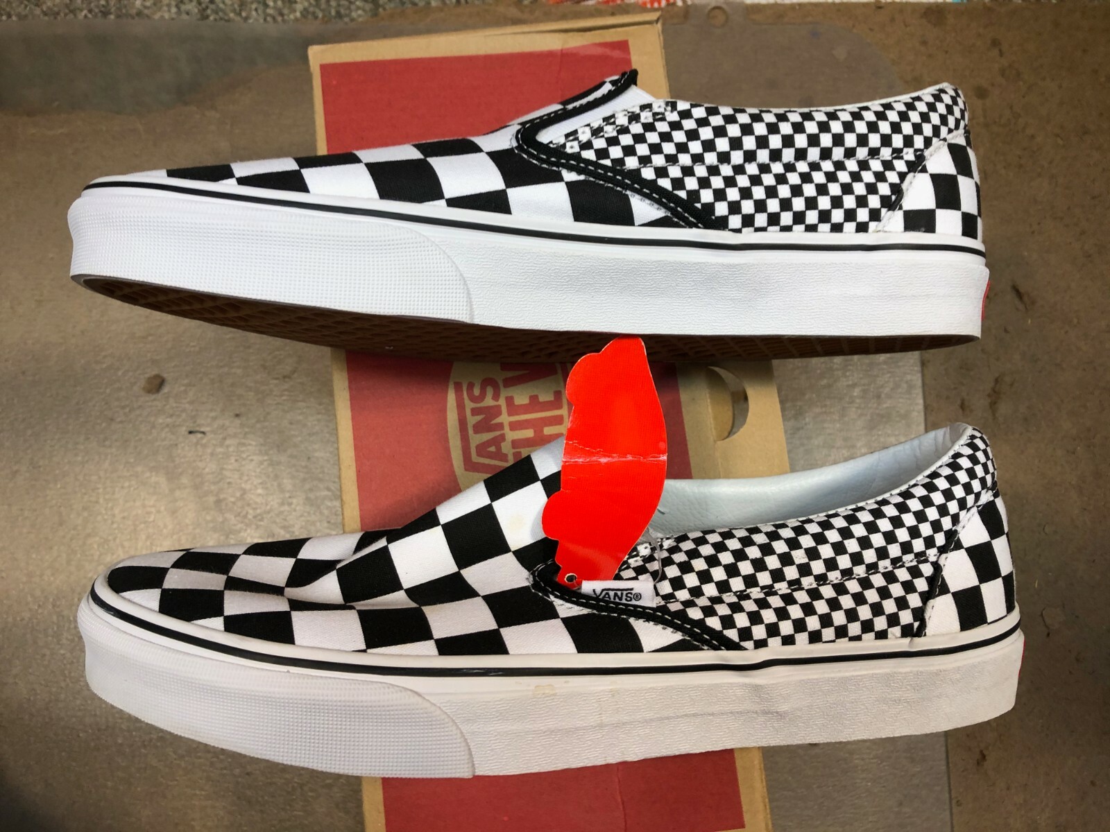 silver checkered vans