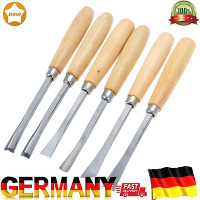 6pcs Manual Wood Carving Hand Chisel Tool Set Carpenters Woodworking Cutter