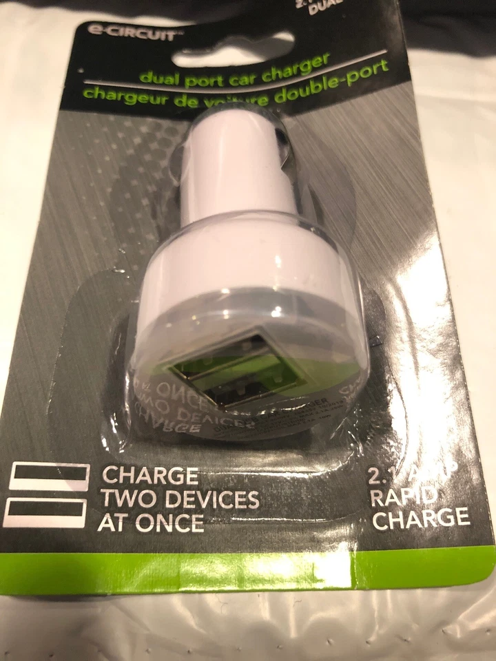 DUAL PORT WHITE DUAL PORT CAR CHARGER - Image 2 of 4