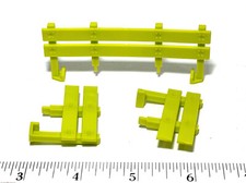 3pc 1982 Aurora SlotCar AFX BIG RYDER BACKSTOP Double Single Lane Terminal FENCE