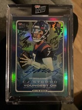 2023 TOPPS NOW Football RC CJ Stroud On-Card Autograph 15/49 Blue Foil