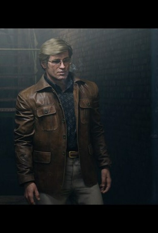 Call Of Duty Black Ops Cold War Russell Adler Brown Real Leather Jacket Coat
