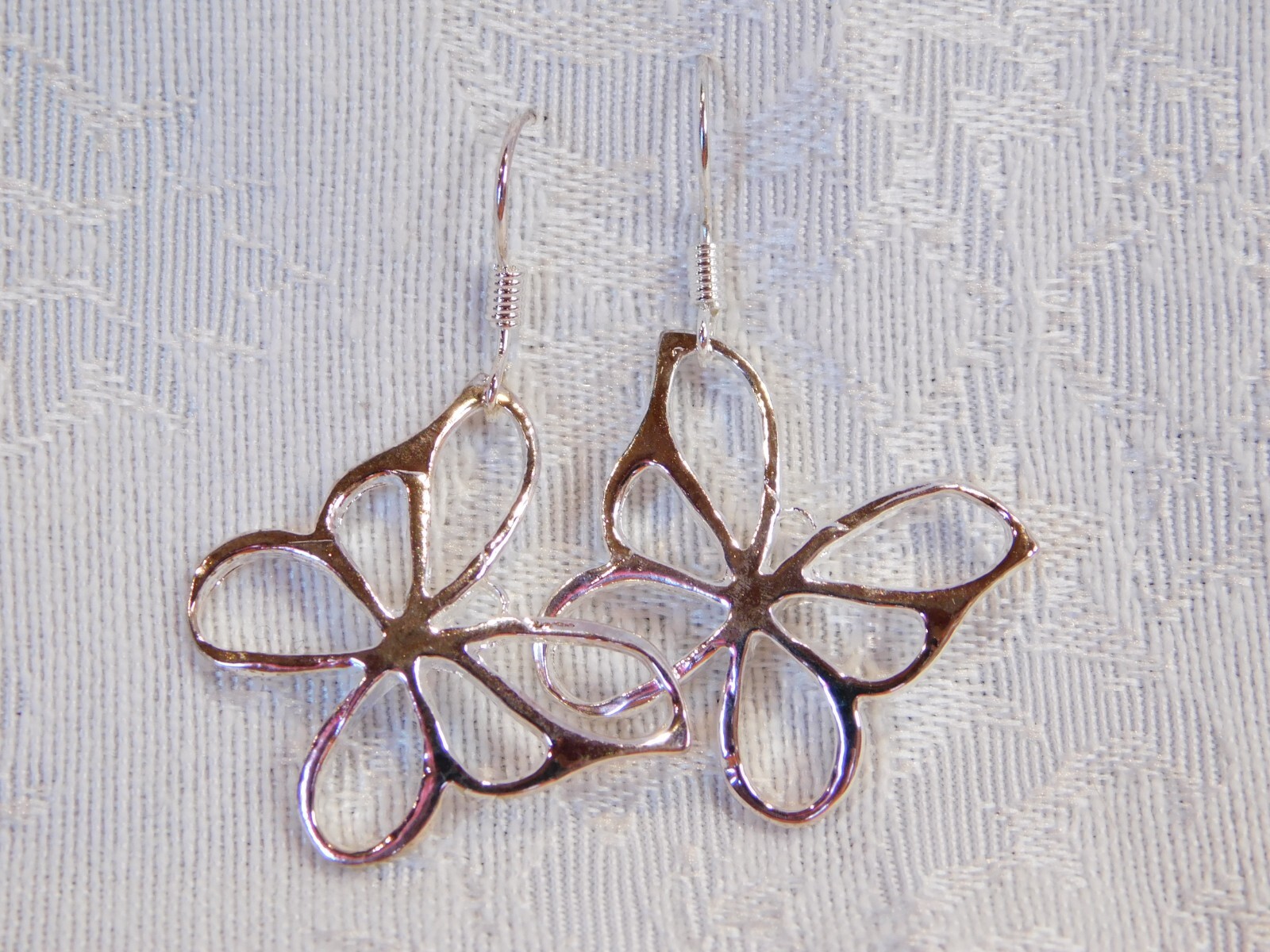 SOLID 925 SILVER BUTTERFLY DANGLE EARRINGS - image 7
