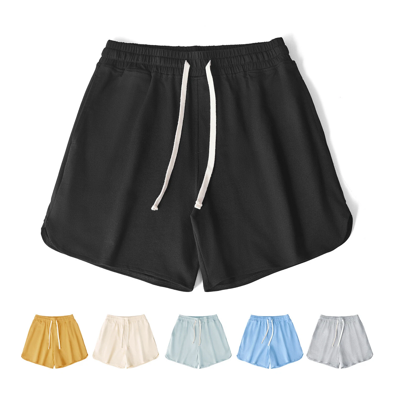 Mens Pure Cotton Shorts Sport Workout Jogging Running Short Pants