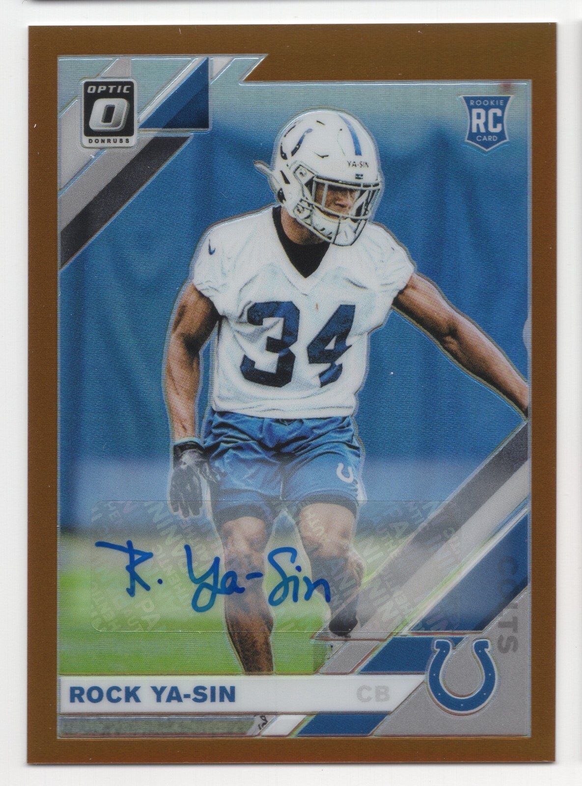 Rock Ya-Sin Panini Donruss Optic #116 Autograph-Bronze