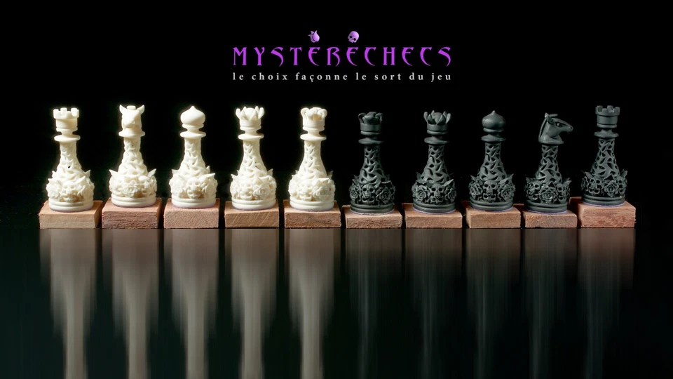 Chess roses and skulls, Mystèriėchec collection d'échecs. - Photo 2/4