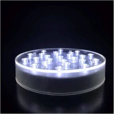 LARDUX Led Light Base - 6 Inch Round Display Pedestal Light Stand Plate Flat for