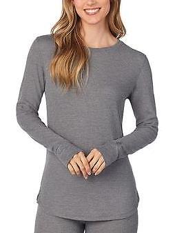 Thermal Cuddl Duds Long Sleeve Crew With Thumb Holes Cozy