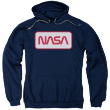 NASA RECTANGULAR LOGO Licensed Adult Hooded and Crewneck Sweatshirt SM-3XL