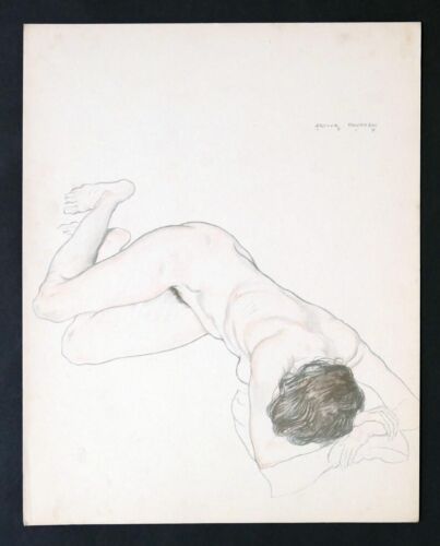 Arthur PAUNZEN, 1919 Nude Drawing - The Lieutenant - Lithograph - Picture 1 of 1