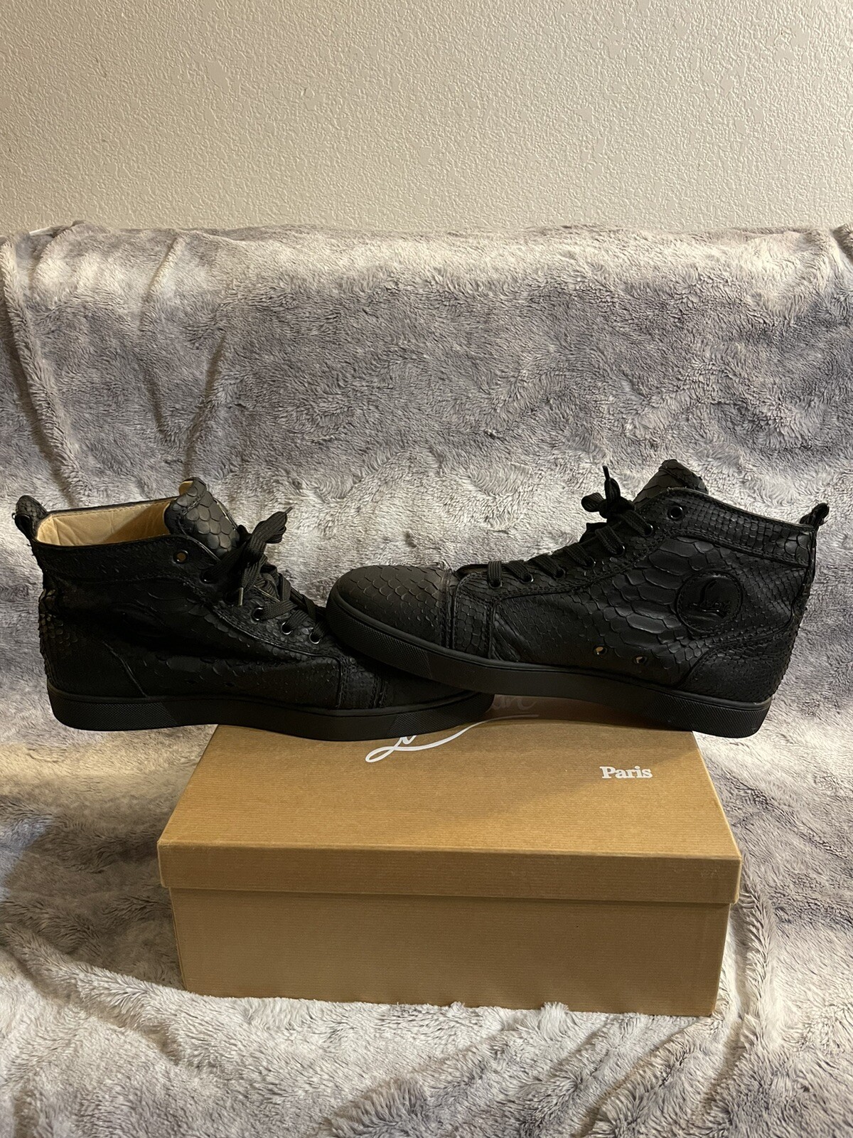 Christian Louboutin Python High Trainers Black Sn… - image 2