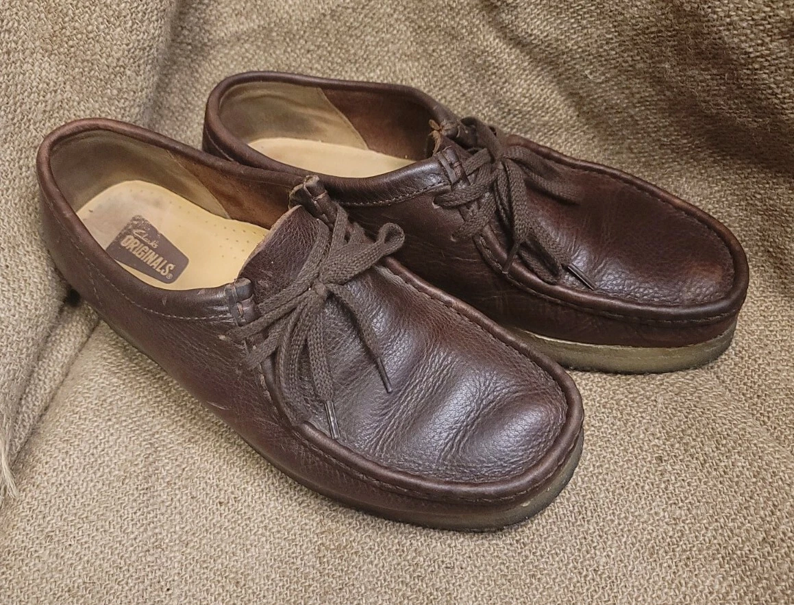 Arne skilsmisse Landbrugs Vintage Clarks Originals Wallabee Dark Brown Leather Crepe Sole Size 9 ~☆~  | eBay