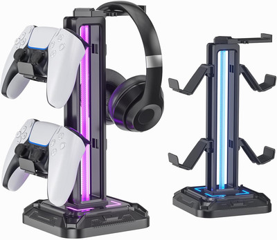KDD Headset Halterung Mit 9 Lichtmodi - Controller Halter Schreibtisch - Drehbar