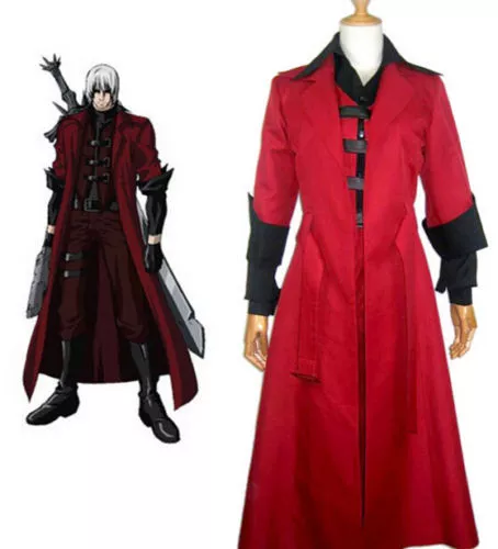 Unisex's Devil May Cry Dante Cosplay Costume Jacket coat Free shipping