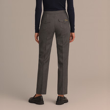 ROBERTO CAVALLI 4-US 40-IT Heathered Gray Wool Tapered Pants