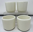 Vintage WWII US Navy Corning Milk Glass Watchman Hand Warmer Mug Cup Set of Four