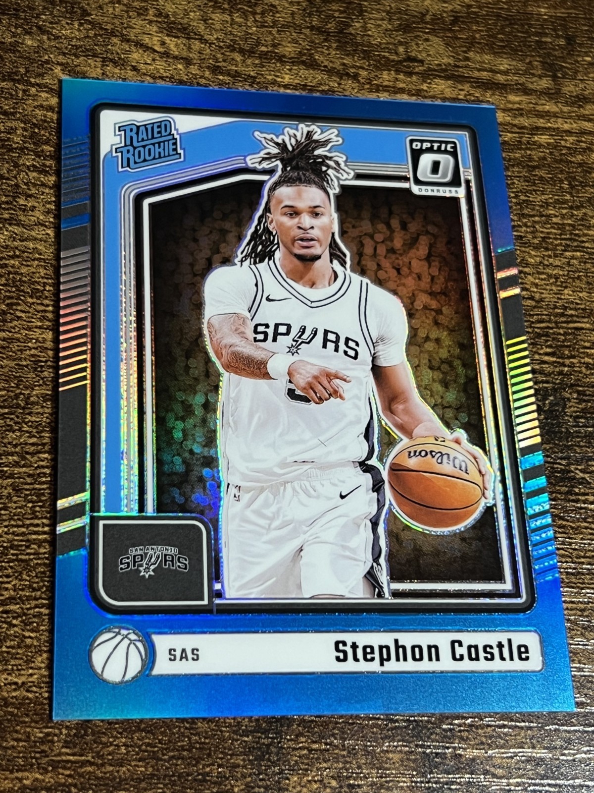 STEPHON CASTLE 2024 Donruss Optic Rated Rookie #254 Aqua Blue Holo /225