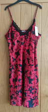M&S Satin Floral Chemise / Slip UK 18 Reg