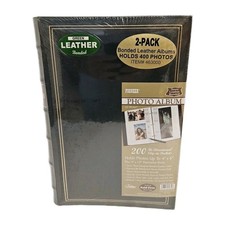 Pioneer Photo Album Green Bonded Leather 200 Pockets 2-Pack New Sealed