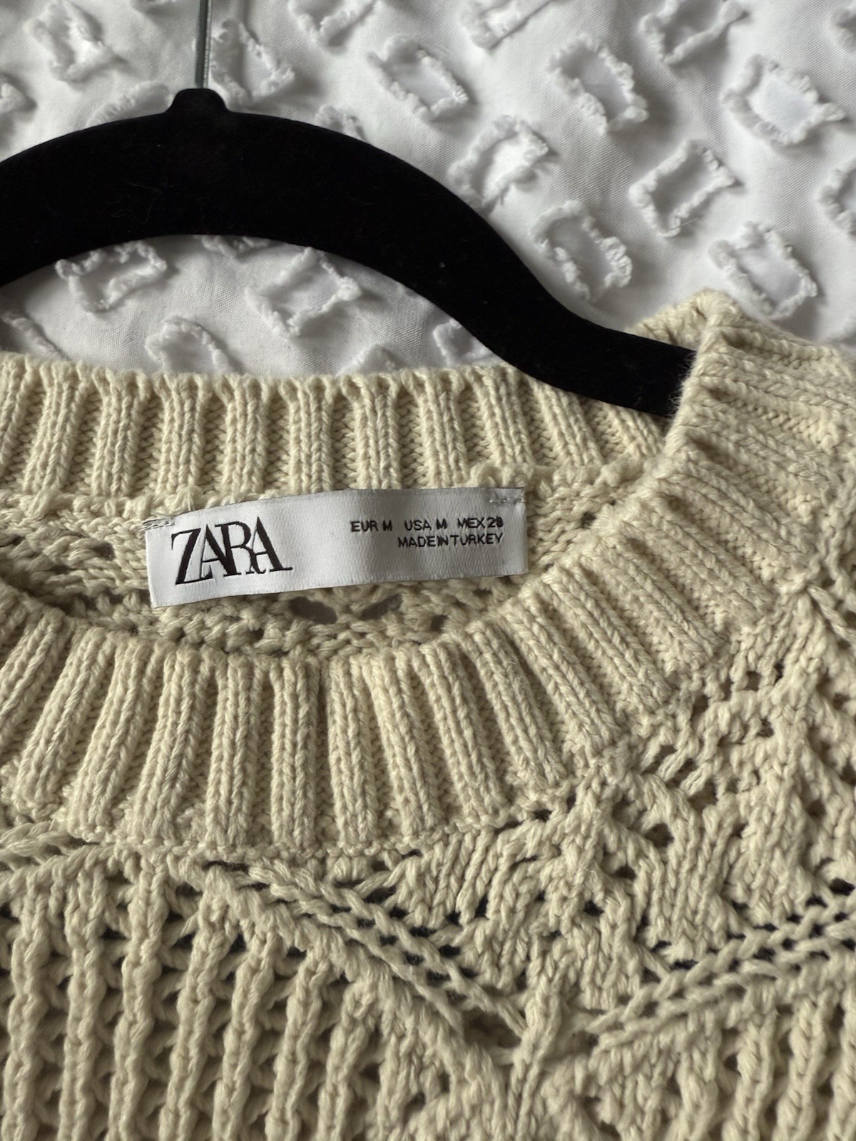 Zara Women’s Cropped Crochet Lightweight Sweater … - image 2