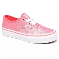 NWT Unisex Vans Shoes Authentic Neon Glitter Pink/Tr Wht Men s size 5.5 kids