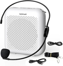 Norwii Amplificatore Vocale Bluetooth, Amplificatori di Potenza, Mini Microfo Cablato Portatile