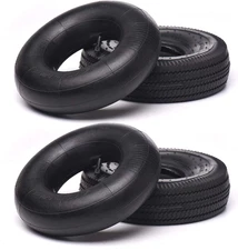 (2 Pack)  10" Heavy-Duty Replacement All-Purpose Utility Tire and Tube - 4.10/3.