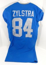 2021 Detroit Lions Shane Zylstra #84 Spiel Ausgegeben Blau Trikot Thankgiving 42