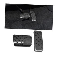 HZEL Car Pedal Cover, 2PCS Aluminum Alloy Vehicle Accelerator Gas Brake Black