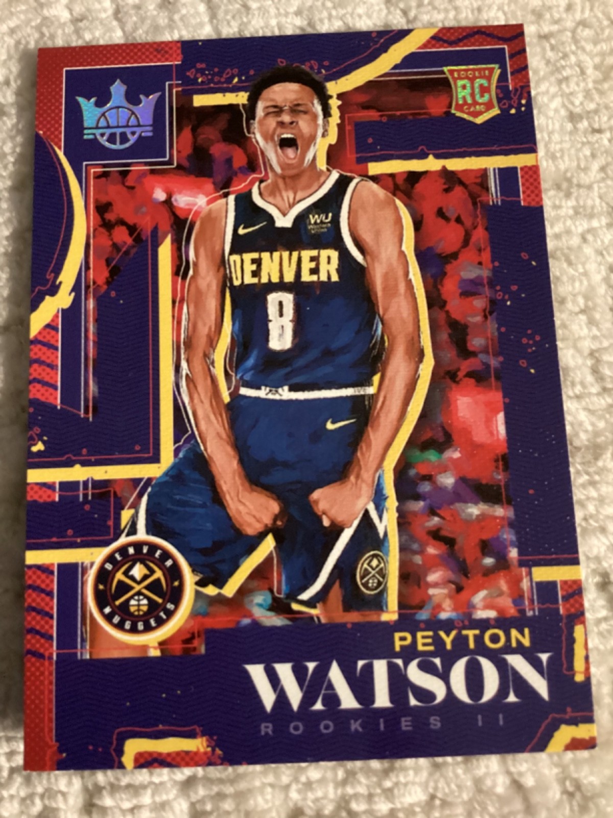 2022-23 Panini Court Kings Rookies II Peyton Watson #108 Rookie Card RC Nuggets